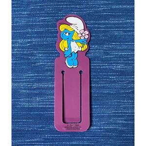 Vintage Smurfette Smurfs Bookmark 5.75” Plastic 1983 Peyo Wallace Berrie Co 74B